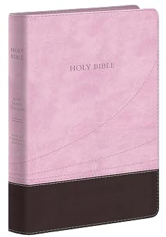 KJV Large Print Thinline Reference Bible Flexisoft, Chocolate/Pink, Red Letter