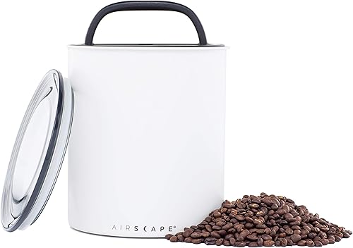 AirScape Steel Coffee Canister Family - Juego de 3 recipientes de almacenamiento de alimentos - Tapa hermética patentada de Estados Unidos - Extrae