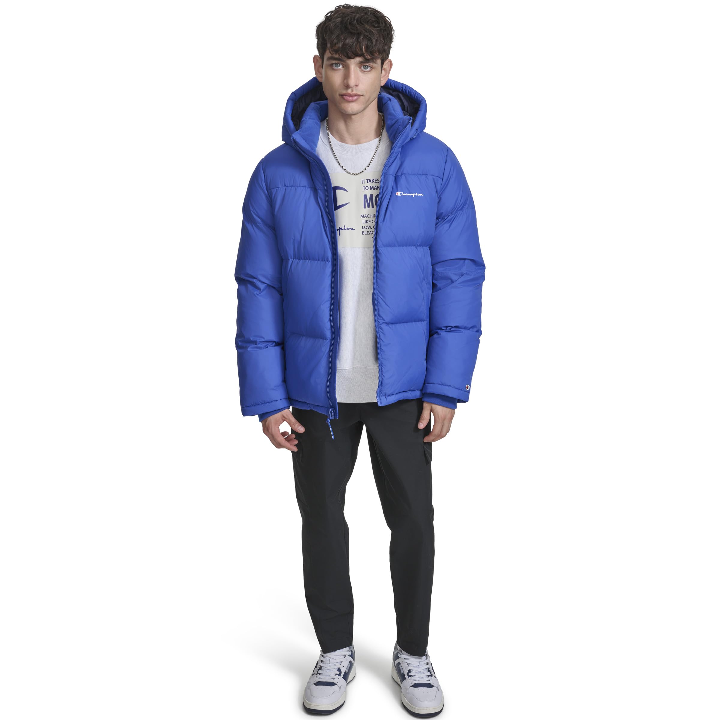 Champion Men's Quilted Hooded Puffer Giacca Uomo