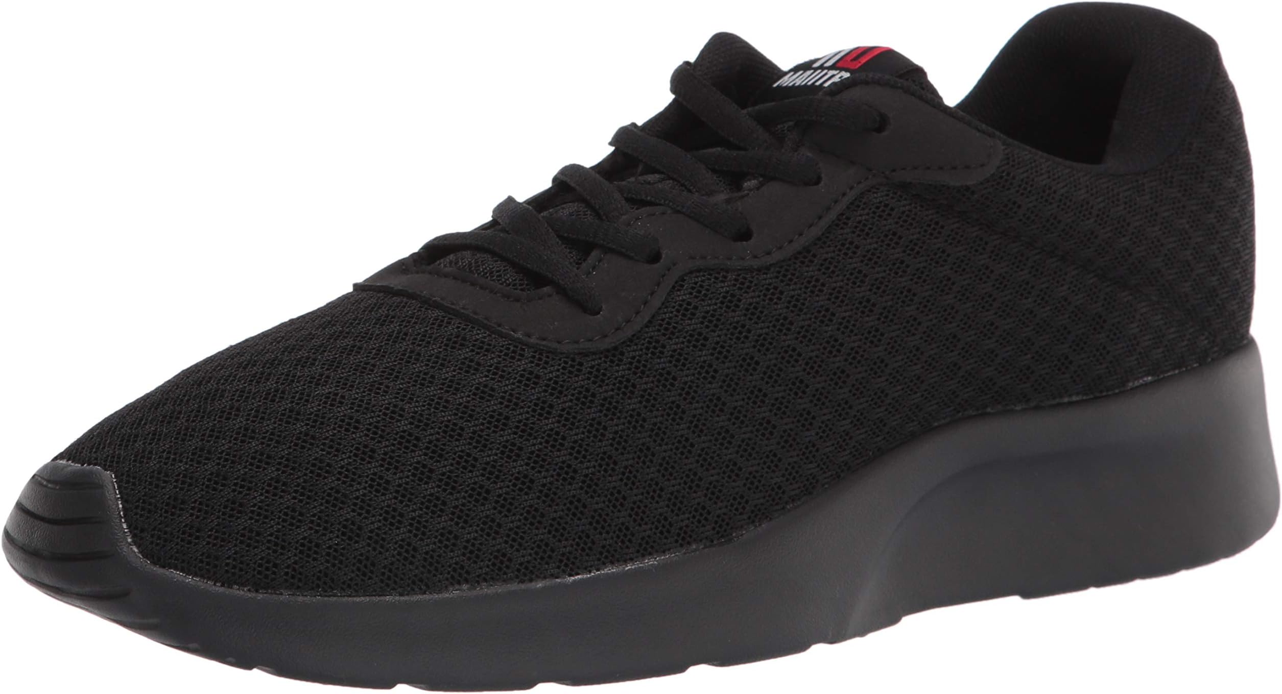 MAIITRIP Mens Gym Shoes,Athletic Running Shoes,Lightweight Breathable Mesh Casual Tennis Sports Workout Walking Sneakers,All Black,Size 8.5