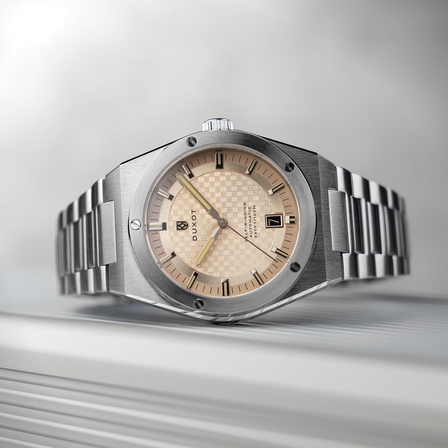DUXOT Men's 40mm Bastia Automatic Noronha Limited Edition Watch with Solid Stainless Steel Bracelet DX-2068