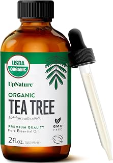 UpNature Tea Tree Oil - Organic Essential Oil for Skin Hair Toenail (2oz)