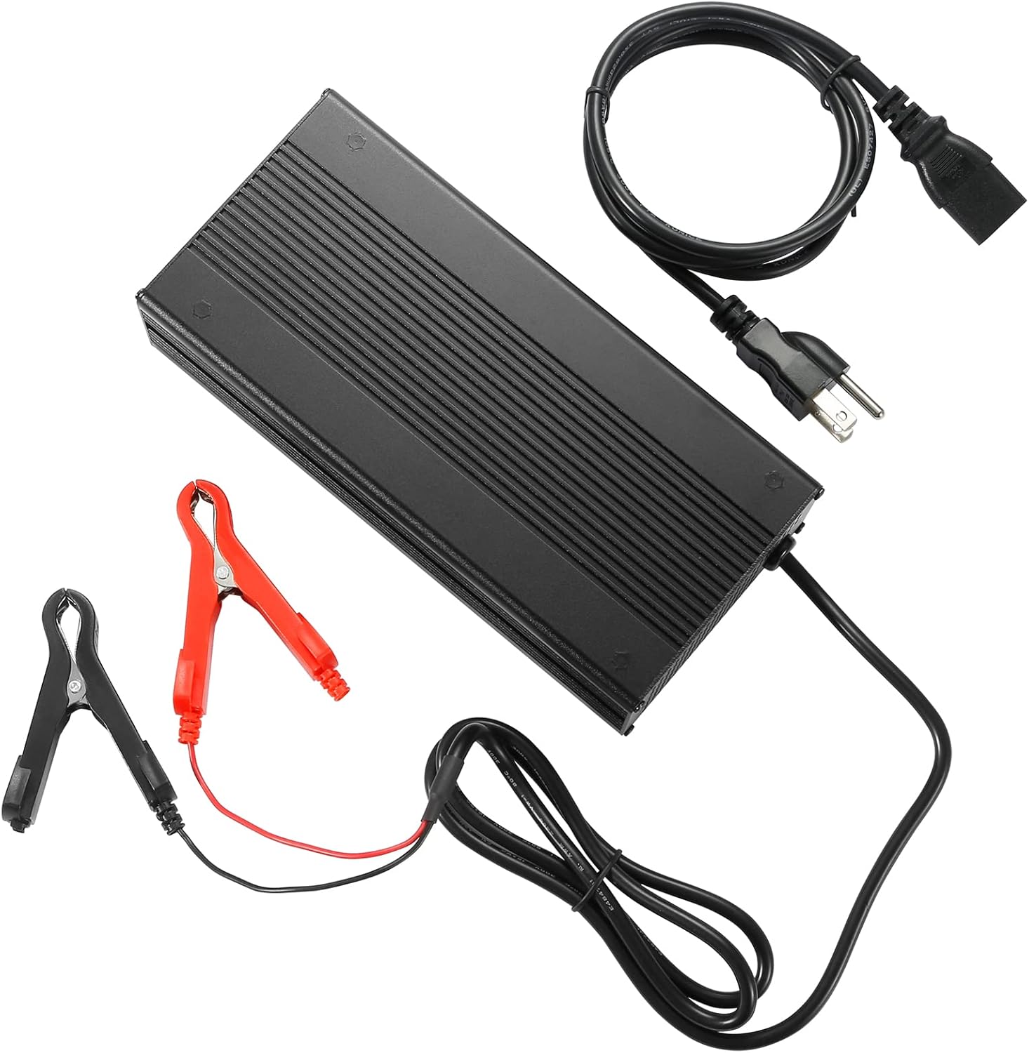 LOSSIGY 48V 10A Lithium Battery Charger, Intelligent Lifepo4 Battery Charger, Trickle Charger, 0V Starting Charger, Suitable for All Batteries and with BMS Activation Function.