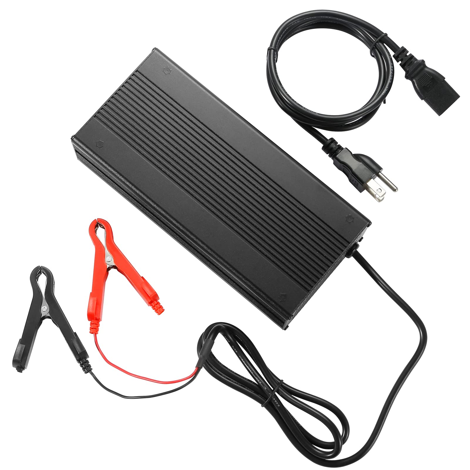 LOSSIGY 48V 10A Lithium Battery Charger, Intelligent Lifepo4 Battery Charger, Trickle Charger, 0V Starting Charger, Suitable for All Batteries and with BMS Activation Function.