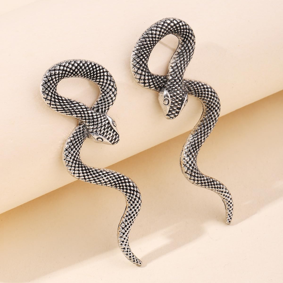 Retro Snake Earrings for Women Gothic Punk Snake Stud Earring Front Back Stud Snake Earring Halloween Jewelry Outfits Accessories - Image 7