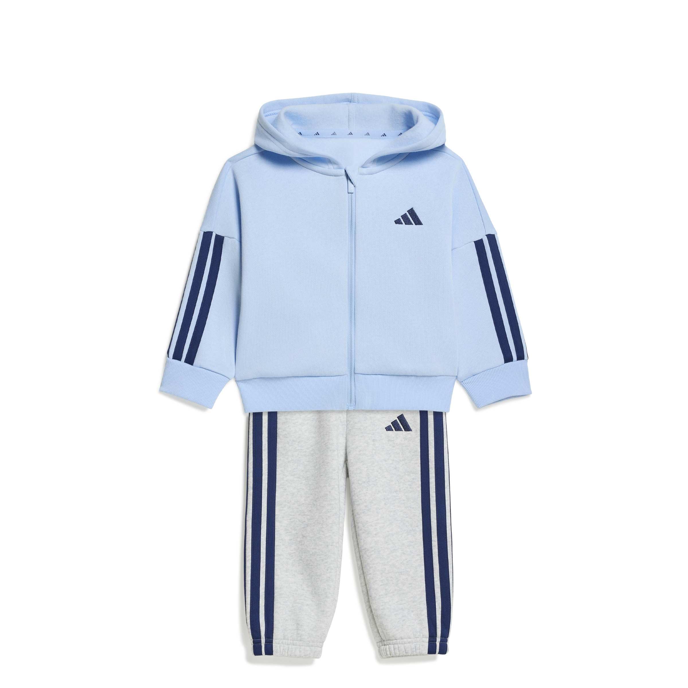 adidas Unisex bebé Essentials Jogger Track_Suit, glow blue/dark blue, 18-24 Months