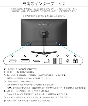 JAPAN NEXT 28インチ LEDモニター JN-I28UR-C65W Amazon.co.jp限定】JAPANNEXT 28型 IPS 4K USB-C給電対応液晶