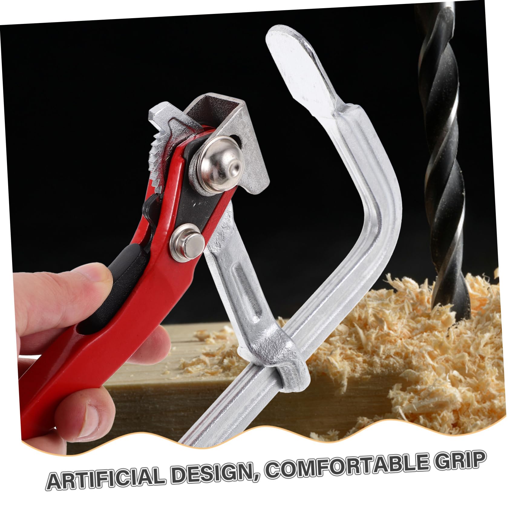 Veemoon Pince à Cliquet en F pour Menuiserie, Serrage-joint Robuste en Acier au Carbone, Prise Confortable, pour Travaux de Bricolage Couleur Aléatoire