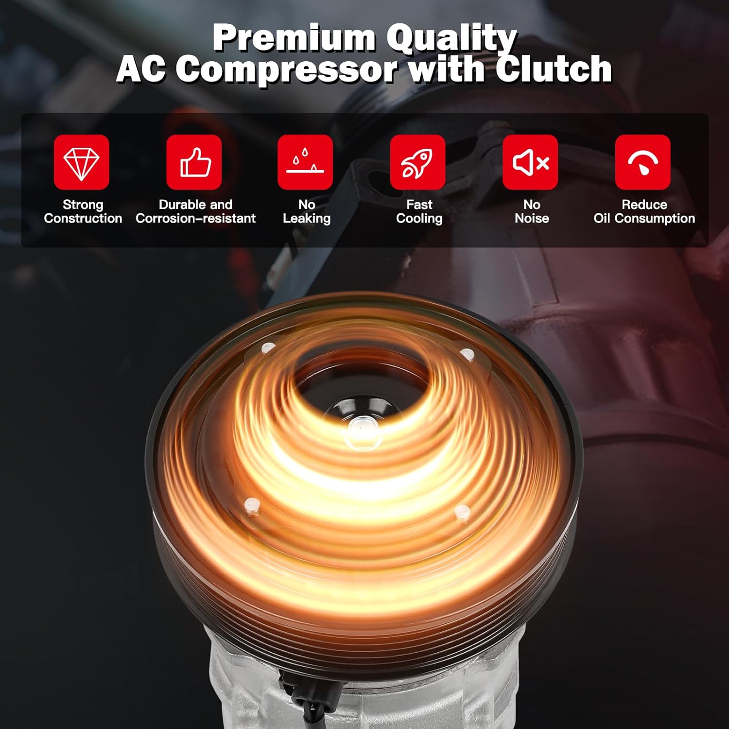 cciyu Air Conditioning Compressor Fit for Acura RDX TL TSX 3.5L 3.7L 2009-2015 Replaces AC Compressor for Car