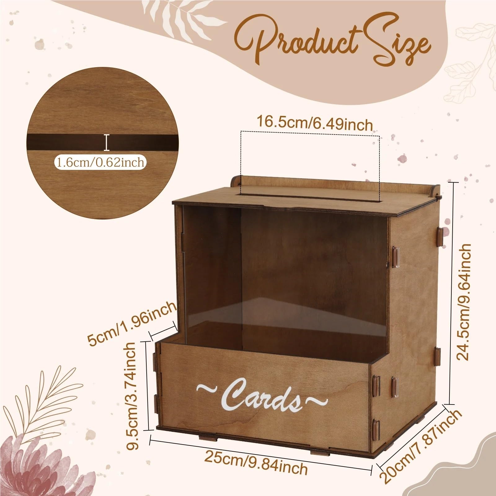 Hochzeitskartenbox Holz Hochzeitskartenbox mit Blumenkasten für Empfang Hochzeitsdeko Muttertag