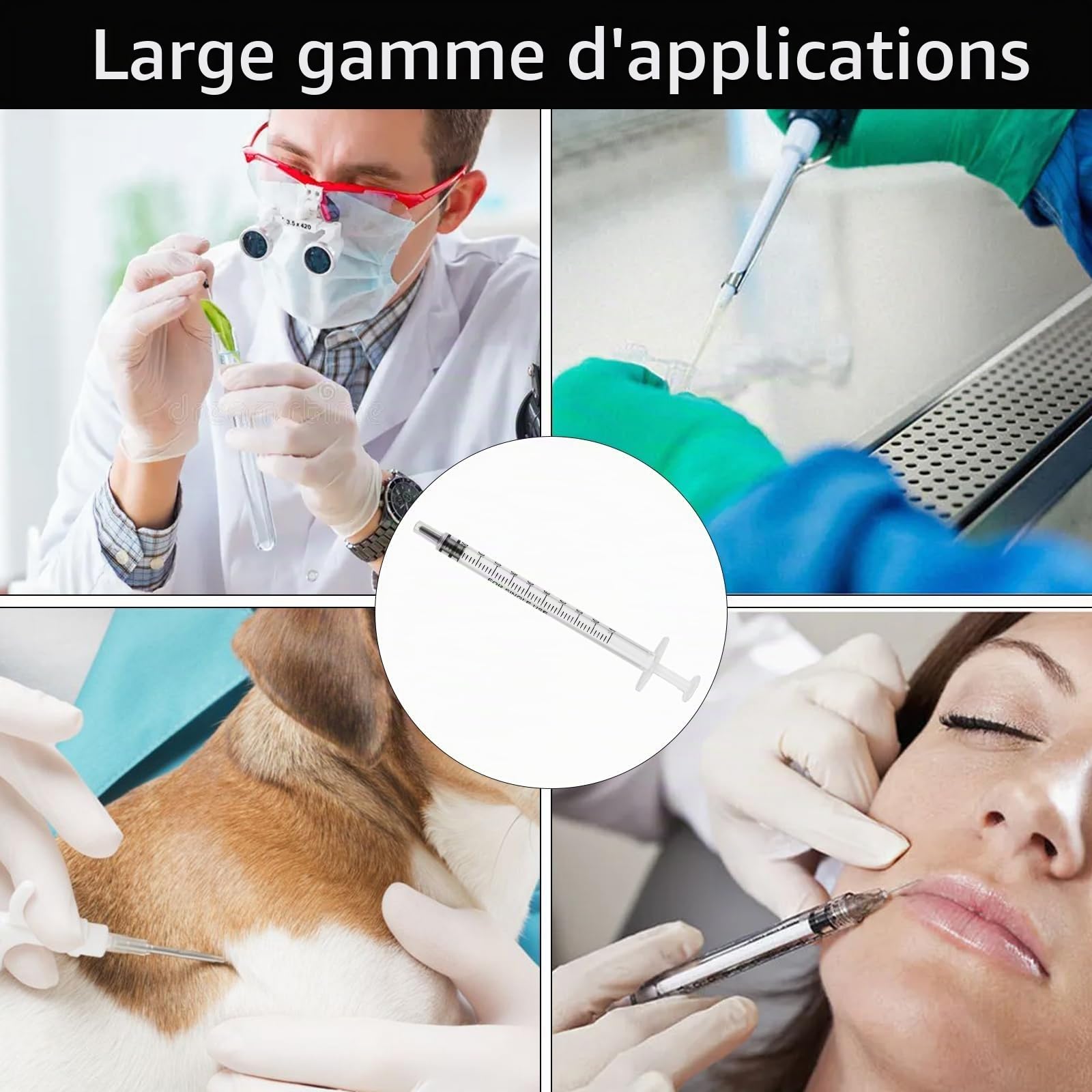 ASelected Lot de 200 seringues à insuline - 1 ml - En plastique - À usage unique - Sans aiguilles - Pour aliments, animaux de compagnie, laboratoires scientifiques - Emballées individuellement