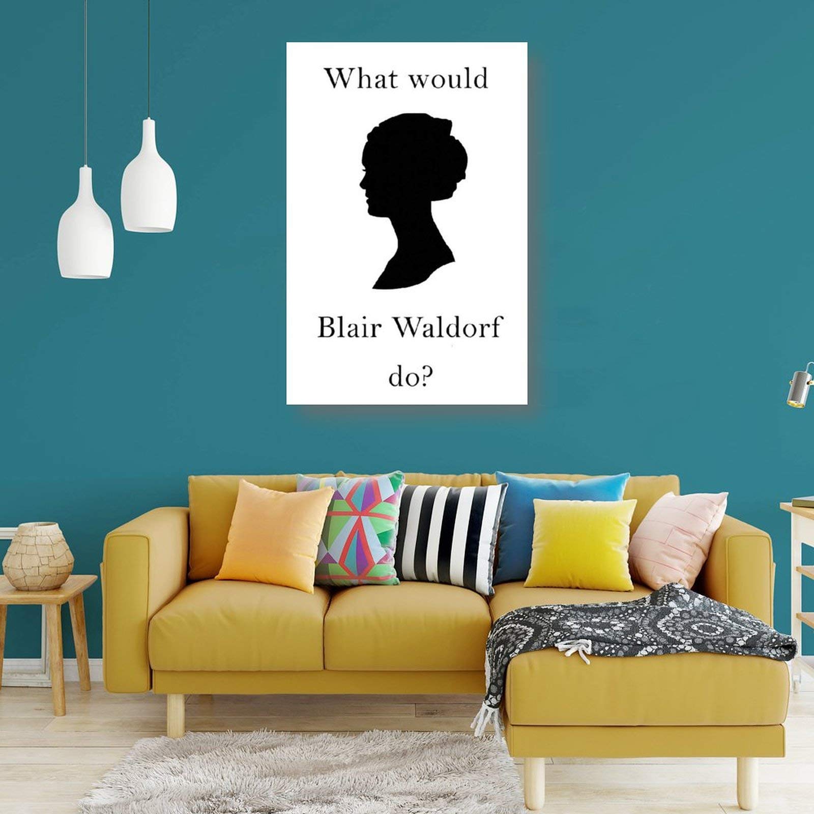 "What Would Blair Do" Make-up-Tasche - Lustiges Gossip Girl Geschenk, 23,5x17 Cm, Wasserdicht & Mit Reißverschluss