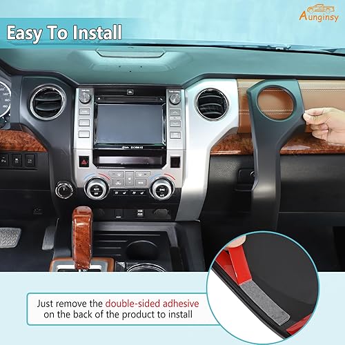 Miniatura 10 de Cubierta de salida de aire para consola central de automóvil, compatible con Toyota Tundra 2014-2021, consola central, panel de aire acondicionado,
