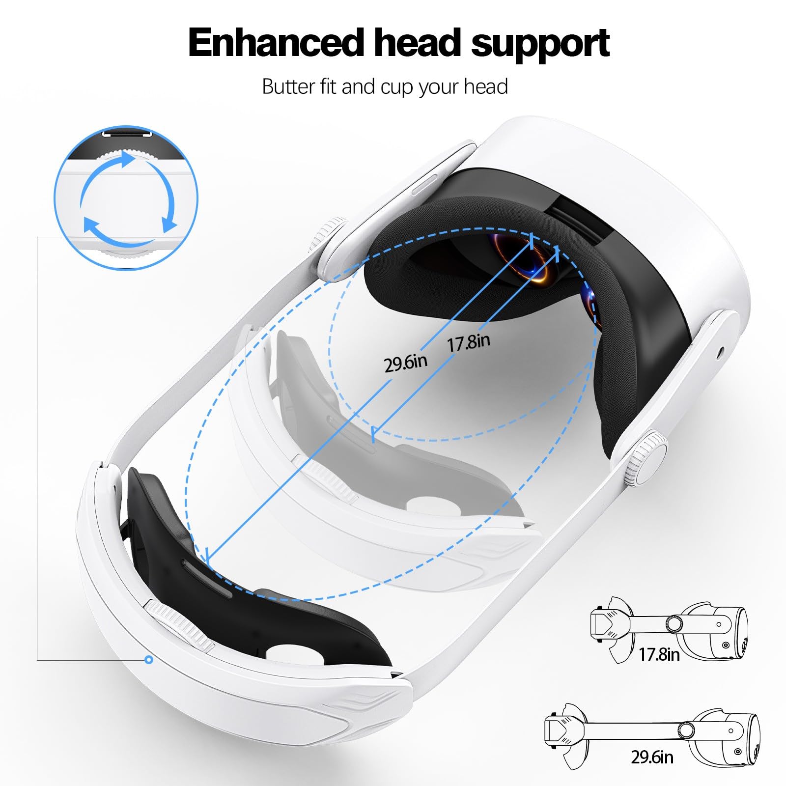 Sangles de tête de rechange pour 2/3/3S VR, accessoires réglables, réduisent la pression pour les sangles de casque