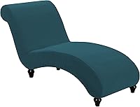 Vista 20 de FantasDecor Funda Elástica para Chaise Lounge Funda de Silla de Celosía con Reposabrazos para Sala de Estar Dormitorio Doble Brazo Tela Jacquard Gris