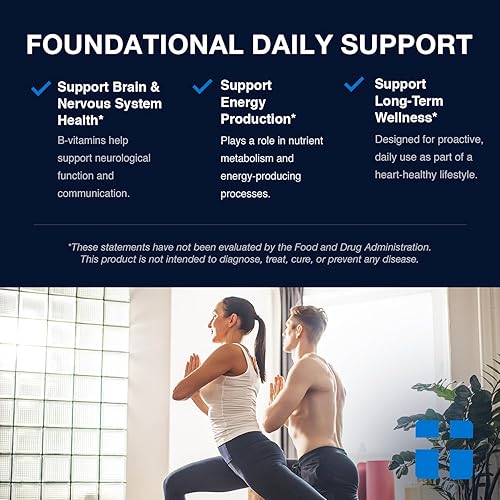 Miniatura 5 de Opti + Homocisteína Cápsulas  Suplementos diarios para la salud del cerebro y el corazón*  Suplemento cerebral con metilcobalamina y metilfolato  60