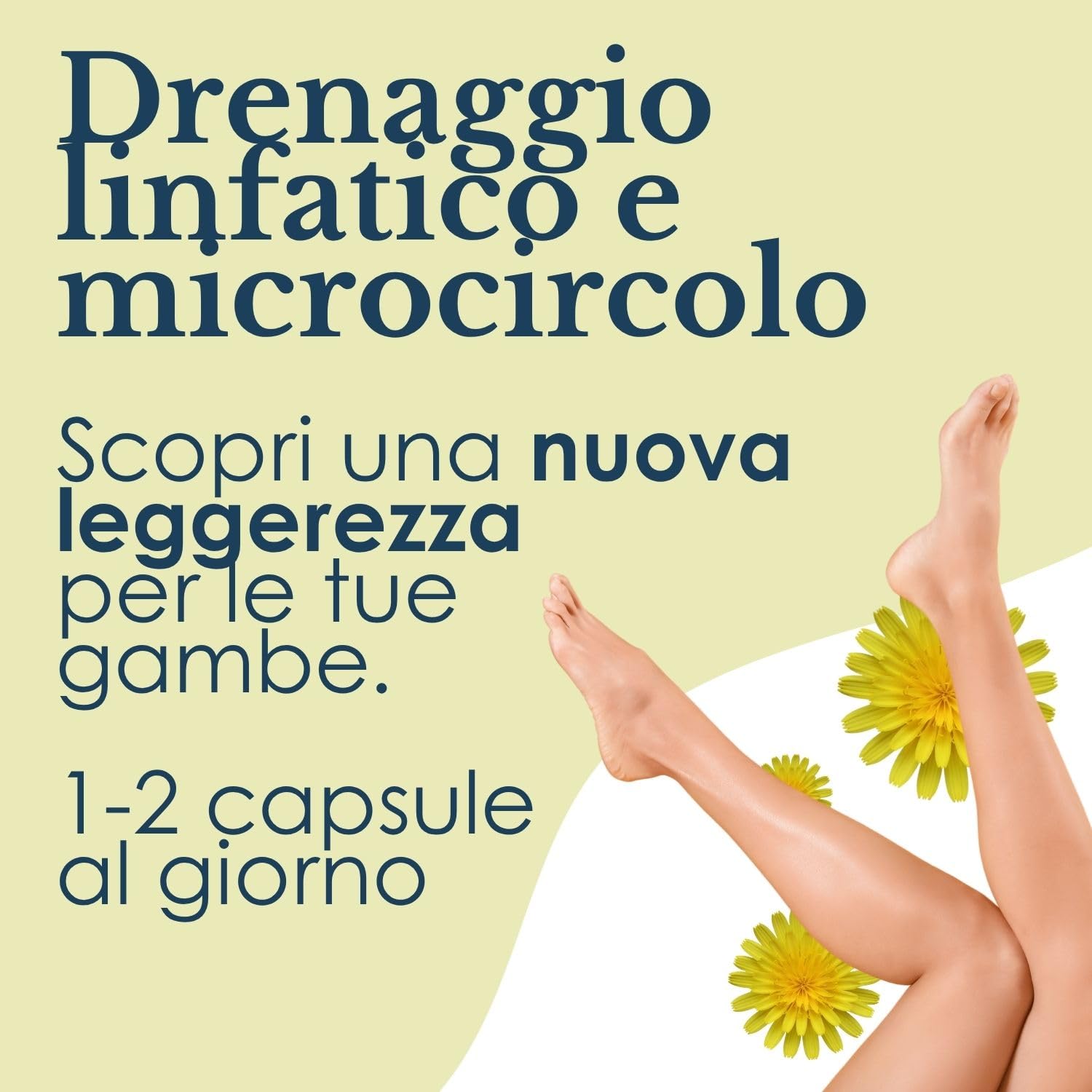 ERBEX - Centella Asiatica 100 Capsule – Doppia Formula Totum + Estratto Titolato | Microcircolo, Gambe Pesanti, Ritenzione Idrica e Cellulite | Integratore Drenante Naturale
