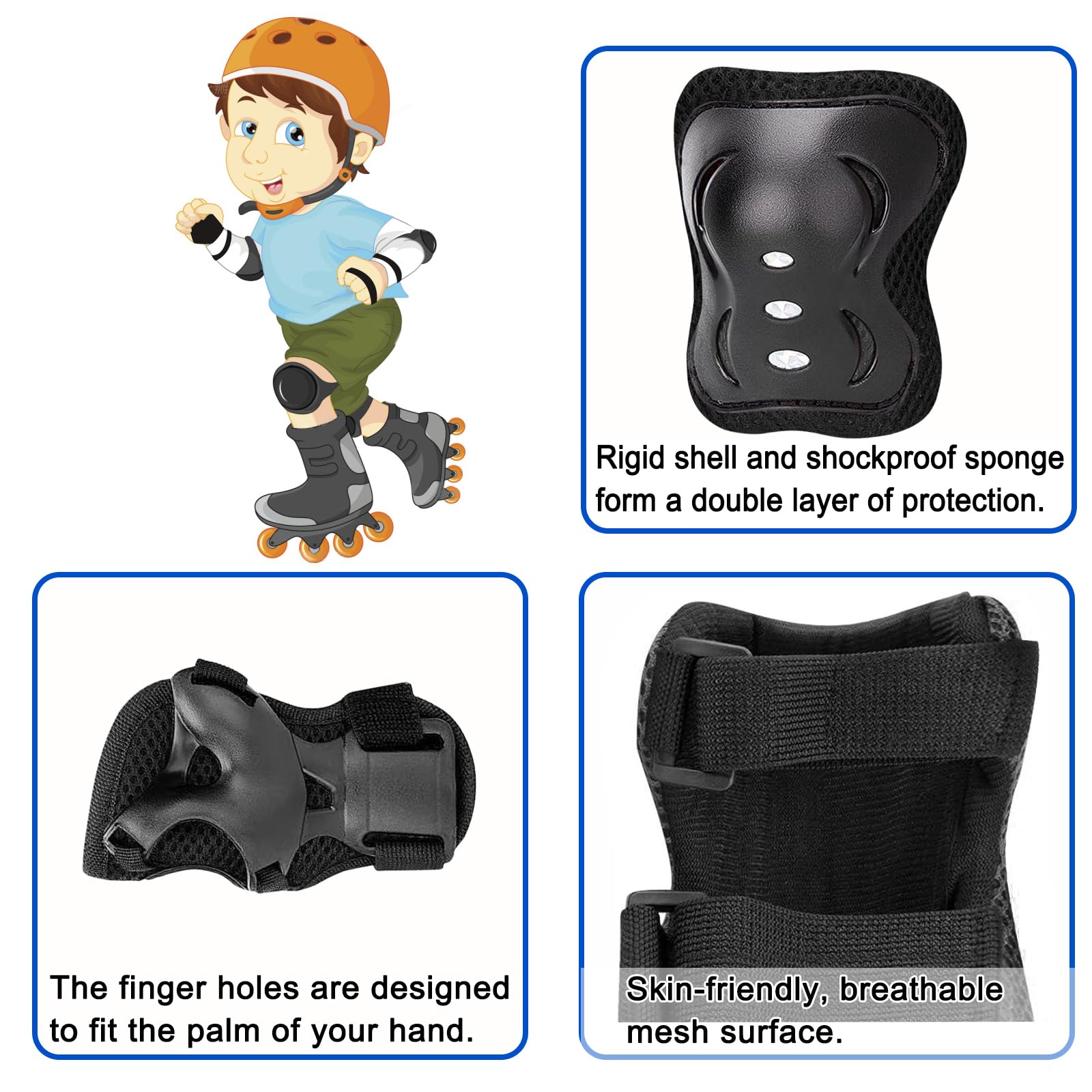 Knee Pads for Kids Protective Gear Set, Knee Pads, Elbow Pads - Image 4
