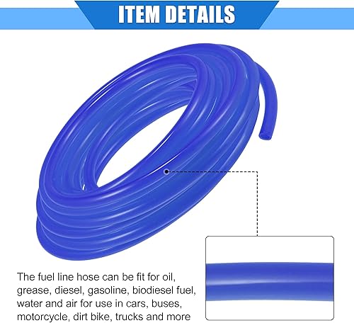 Miniatura 19 de Manguera de ventilación de combustible, 0.2 x 315 pulgadas, 0.197 in x 26.2 ft, tubo universal para cuatrimotos, motocross, Go Kart, poliuretano
