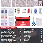 First Aid Kit 100 Pices Survival Kit Pocket Sized Pouch, Lightweight & Compact with Dual Zippers (CA)