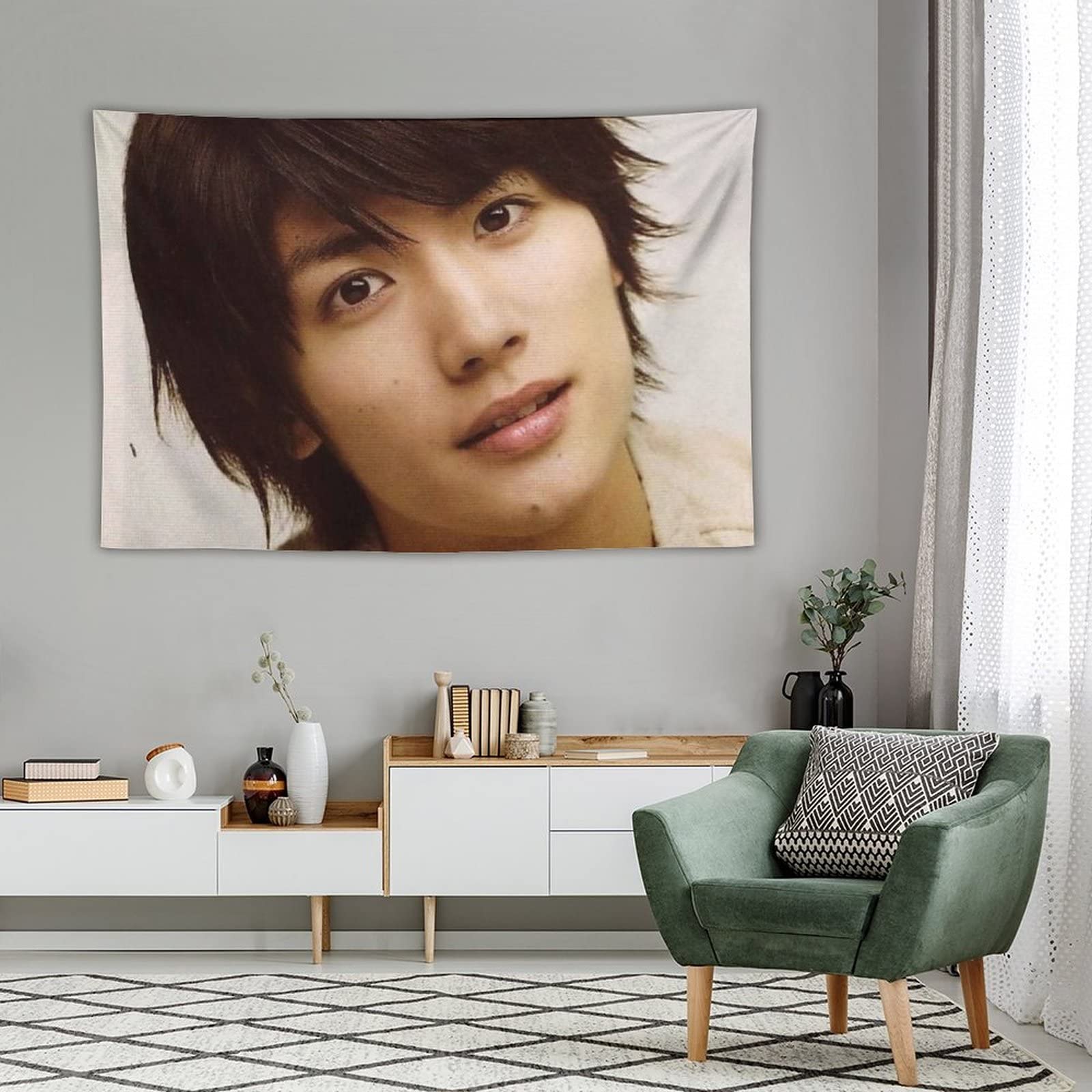 Amazon.co.jp: 三浦春馬 タペストリー 壁掛け ポスター 壁の装飾 遮る