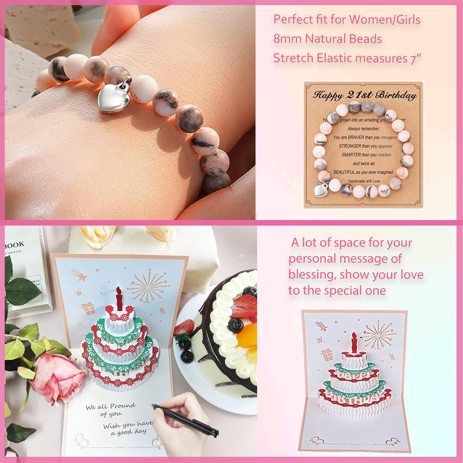 21st Birthday Gifts For Her - Happy 21 Year Old Gift Box for Women, Best Friends, Female Daughter, Sister, Girlfriend, Coworker, Bestie - Unique Basket - Image 4