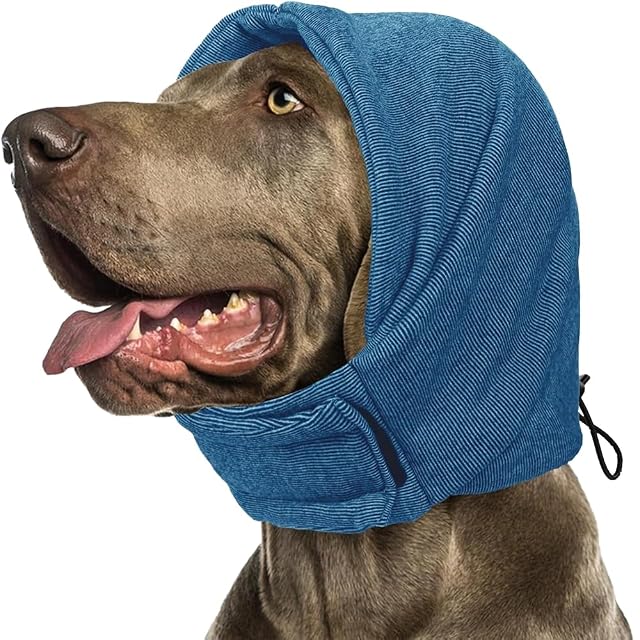 XFSRG Orejeras Perros Antiruido Capucha Ajustable Protectores de Oídos para Perro Snood Redecilla Protectora…