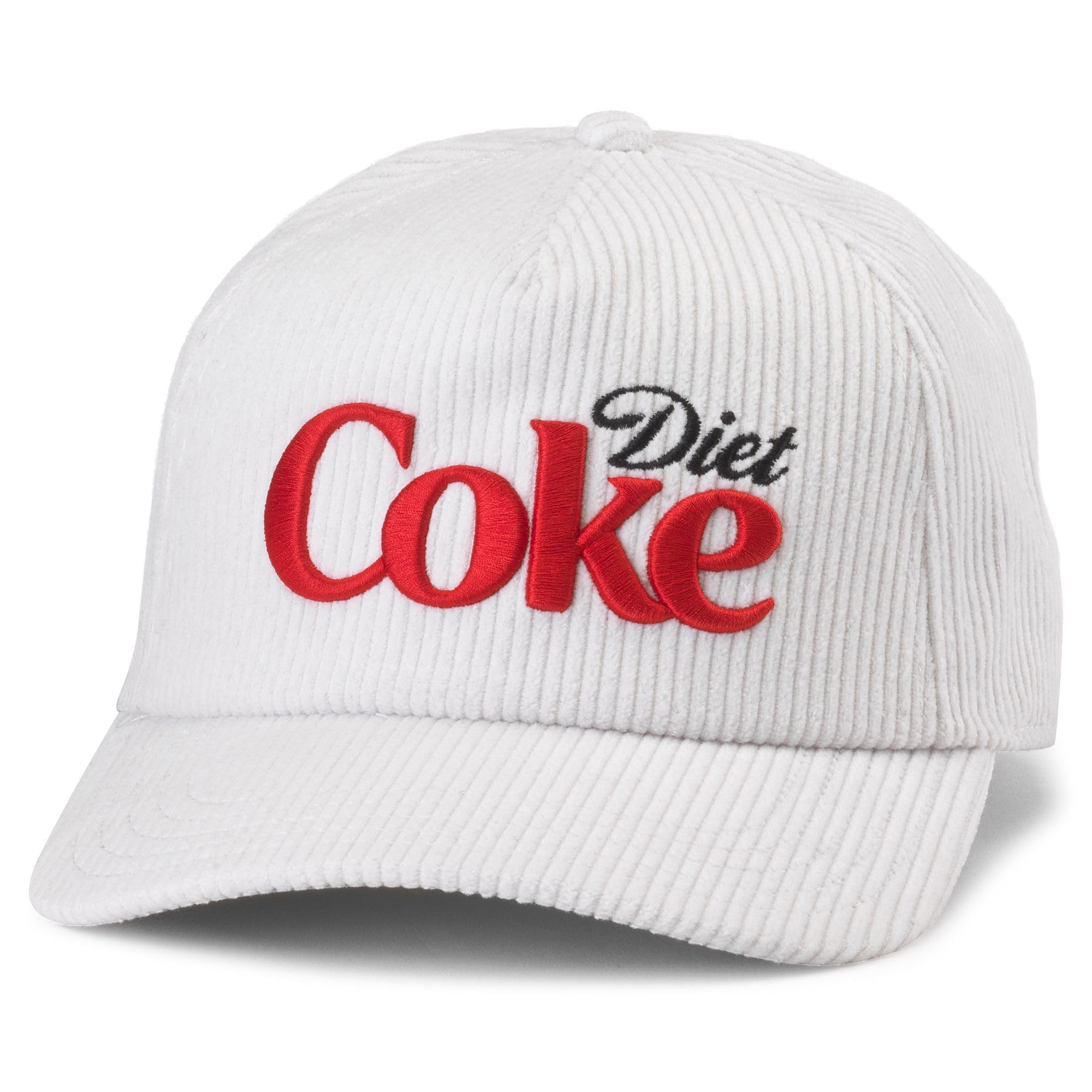 AMERICAN NEEDLEOfficially Licensed Coca-Cola Hat, Diet Coke Balsam Corduroy Cap, Snapback, Authentic, New White