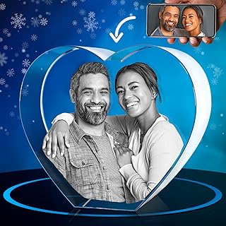 ArtPix 3D Crystal Photo, Personalized Christmas Gifts With Your Own Photo for Mom, Dad, Men, Women, 3D Laser Etched Pictur...