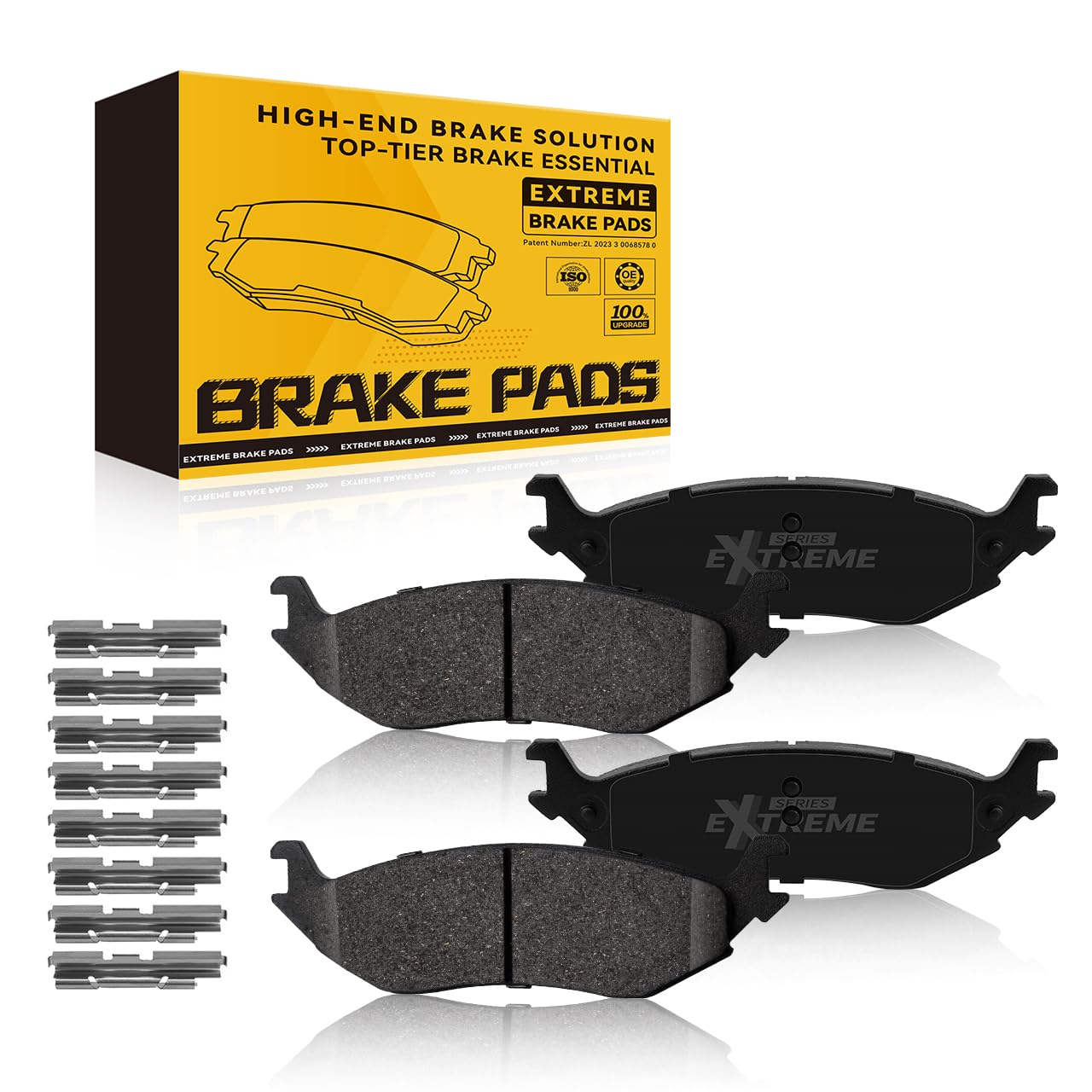 CCIYU Rear Ceramic Brake Pad Kit For Chrysler Aspen & Dodge Ram 1500 2005-2010