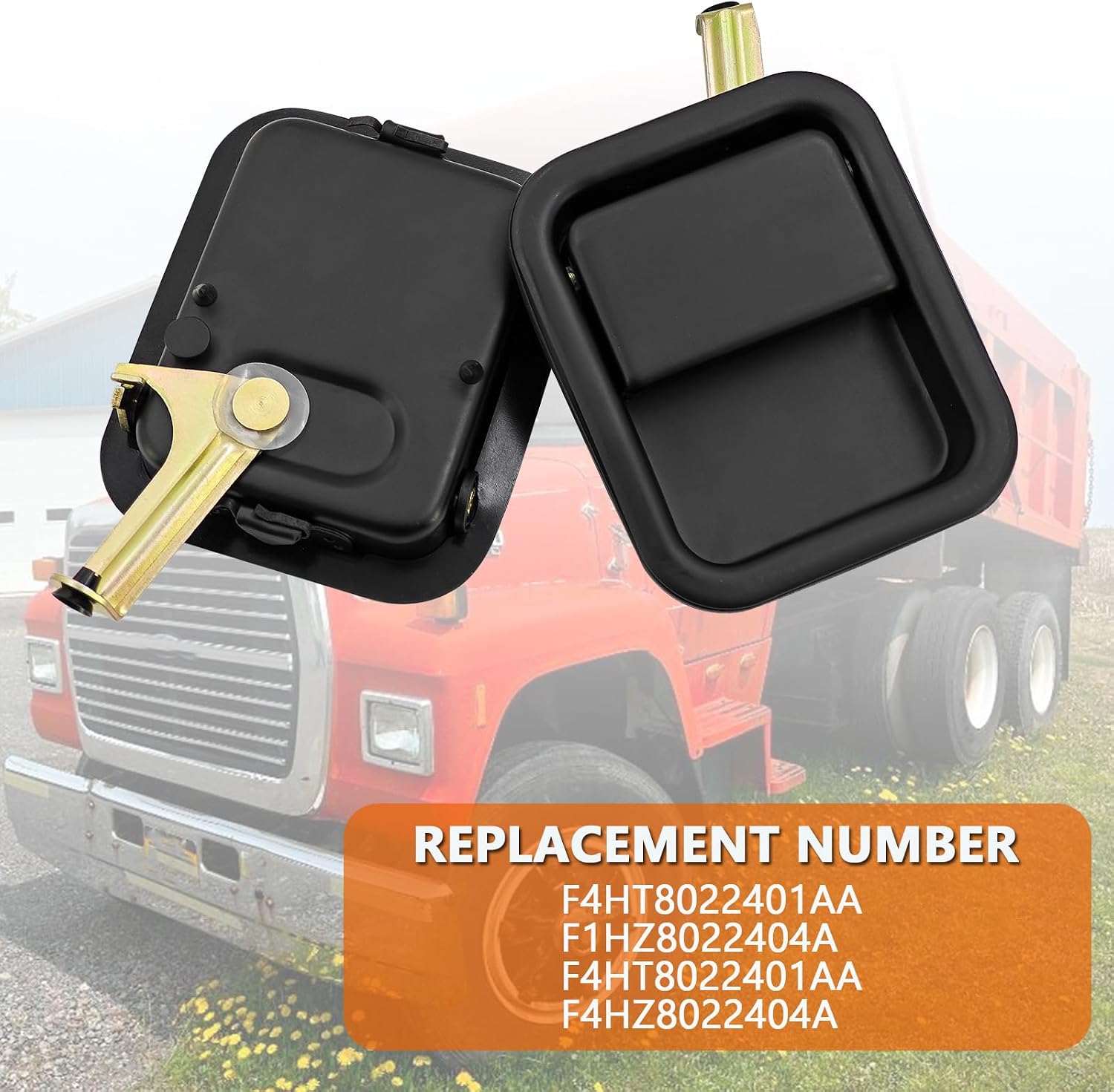 F4HT8022401AA Left and Right Outside Exterior Door Handles Compatible with Ford L8000 L9000 Models Compatible with Sterling Heavy-Duty Truck Models Replace# F1HZ8022404A F4HZ8022404A