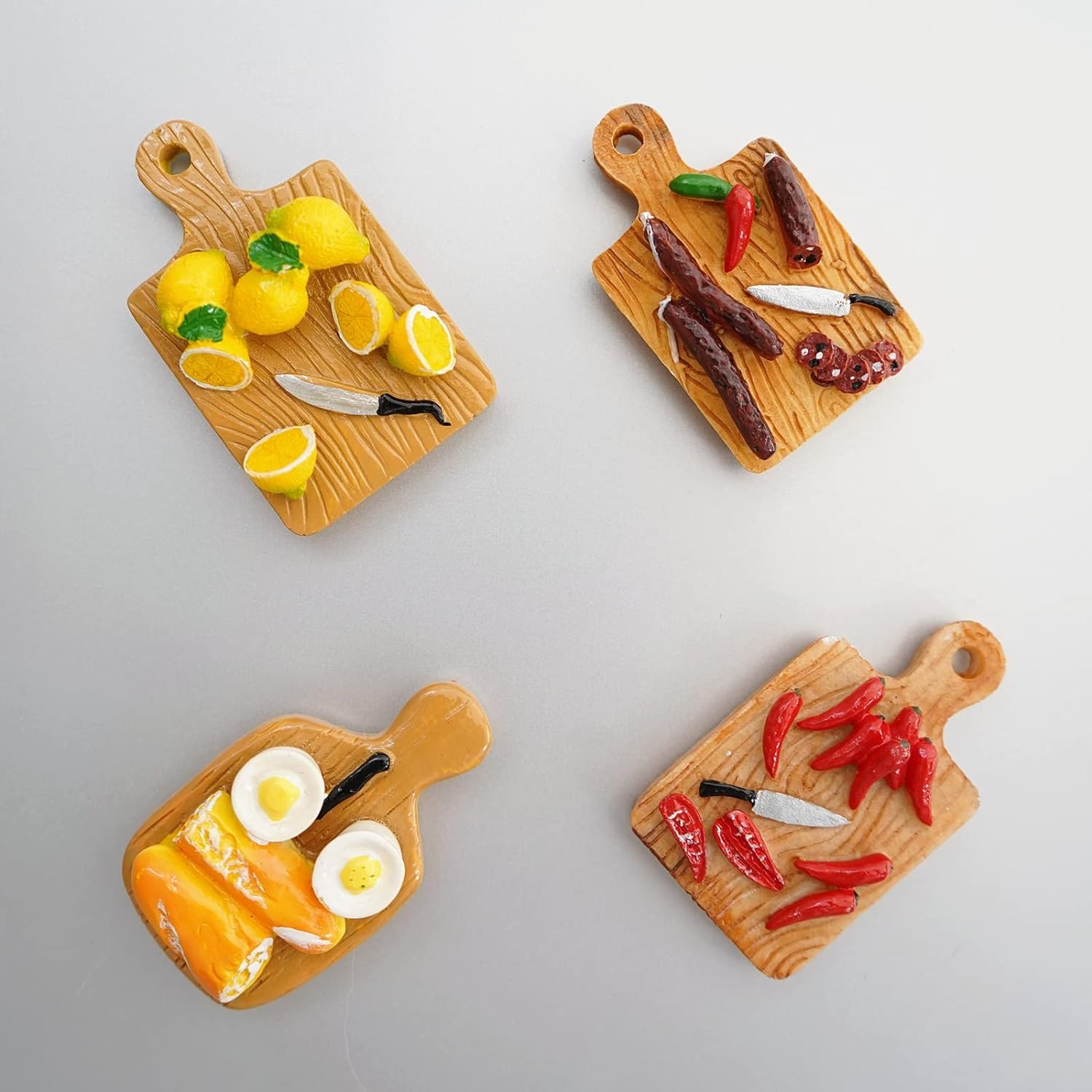 4PCS Food Refrigerator Magnets for Kitchen Home Decor, Funny Decorative Fridge Magnets, Miniature Food Mode, Cute Cutting Board Food Locker Magnet… — image 1