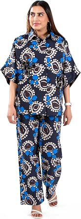 Printed Handcrafted Embroidered Shirt and Shorts Medium, Beige BBL Multi Print FLWR WT Pant