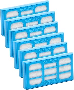 Cat Mate Genuine Filter Cartridges 389 - Suitable for All Cat and Dog Mate Drinking Water Fountains Pack of 6