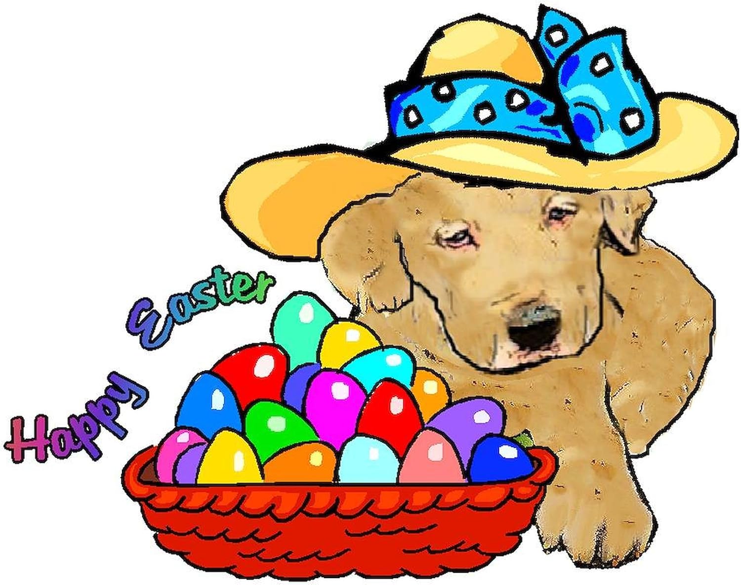 CafePress Yellow Lab Easter Tea Towel