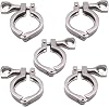 DERNORD Stainless Steel 304 Single Pin Heavy Duty Tri Clamp with Wing Nut for Ferrule TC 2'' (Pack of 1)