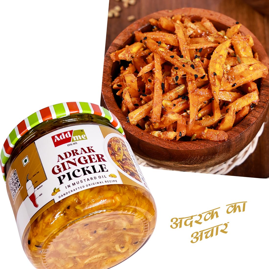 Ginger Pickle in Mustard Oil 300grm | Homemade Adrak Ka Achar | Natural Authentic Handmade Ginger Pickles | Deliciously Tangy Gingers Pickle | Perfect for Adding a Zesty Kick to Your Meals - Image 4 thumbnail