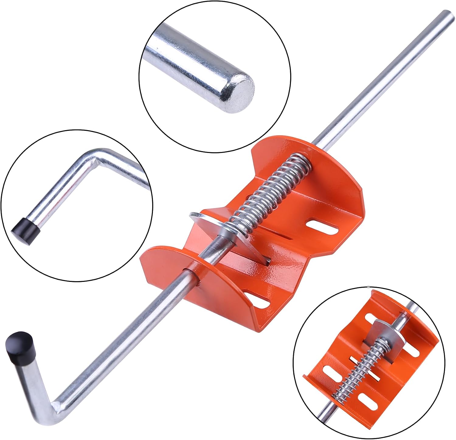 18inch Gate Anchor, Drop Rod Anchor Cane Bolt to Prevent Swinging & Sagging, Suitable for Garden, Farm, Ranch Fence Gates, Orange, 1 Pack
