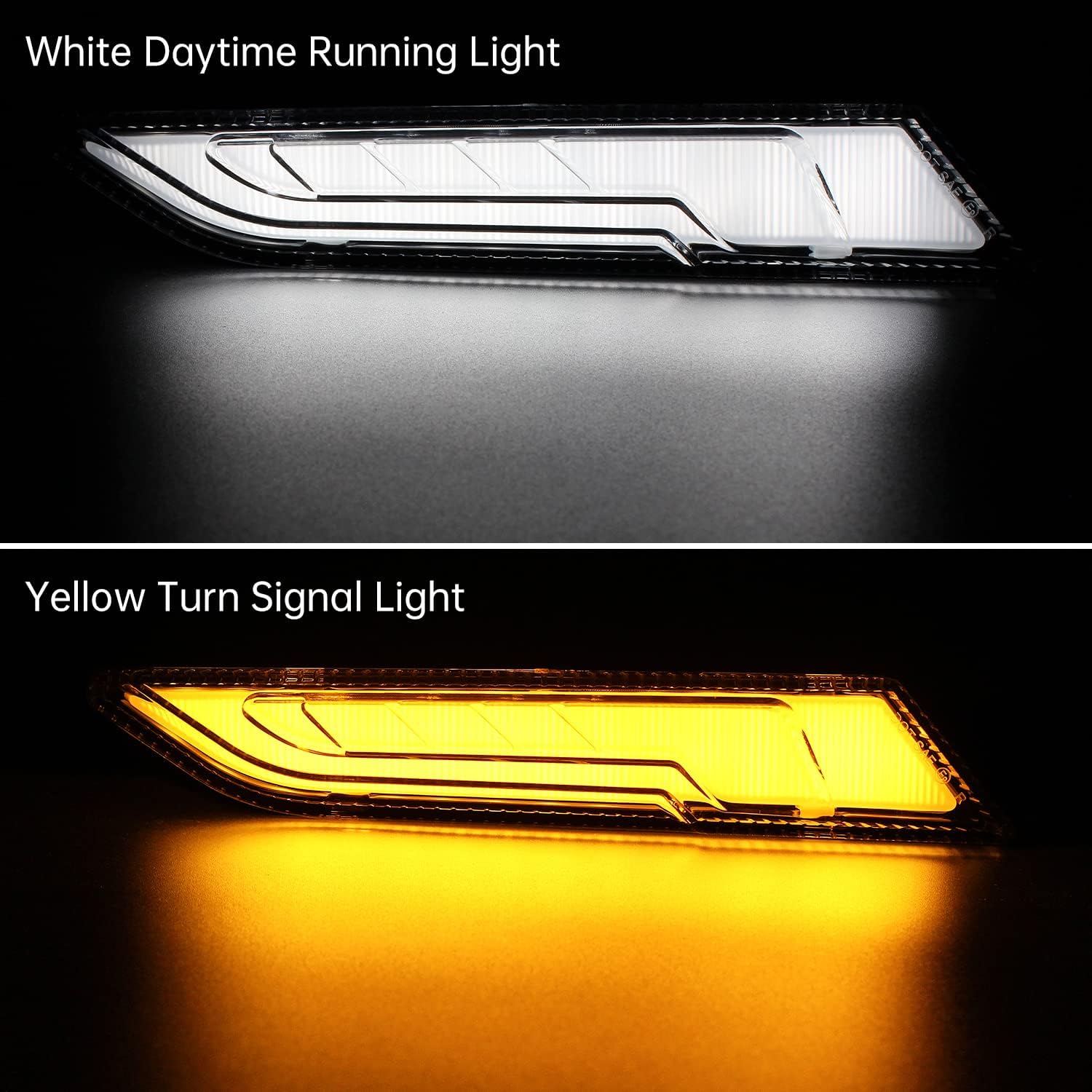 Lower Accent Panel Light Kit Compatible with Polaris Slingshot S SL SLR R LE 2014-2021 Accessories,Daytime Running Lights Trim Panel Replace 2884605 2884606(Front)