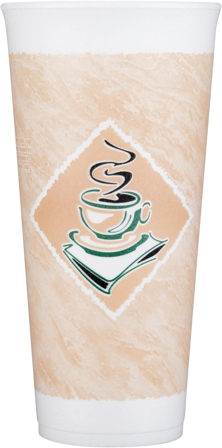 Dart 24X16G 24 oz. Customizable Espresso Foam Cup - 500/Case
