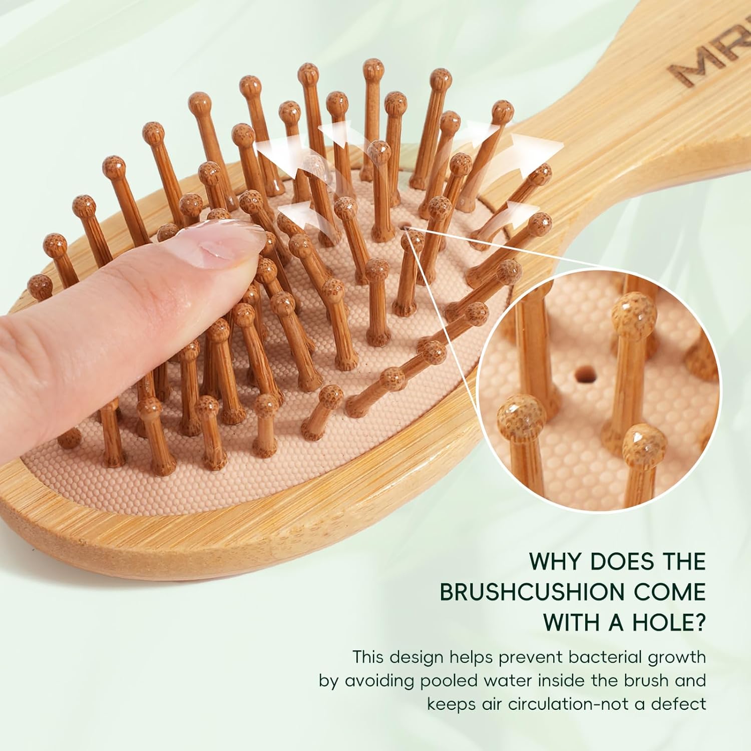 MRD Bamboo Hair Brush Set, 4-Piece Detangling Hairbrush and Comb Kit, Paddle Brush for Women Men Kids, All Hair Types-Gift Box - Image 6