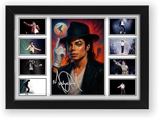 Michael Jackson Signed Poster Print - Limited Edition Autograph Fan Gift – Collectible Memorabilia Wall Art Merchandise (Unframed A4 (30x21cm))