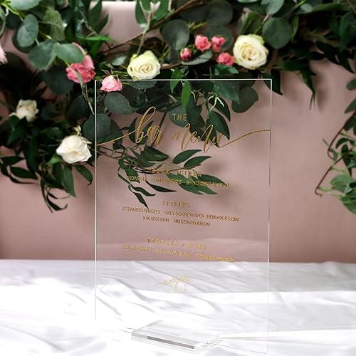 Miniatura 61 de UNIQOOO Paquete de 6 letreros acrílicos esmerilados en blanco para mesa de boda, 11 x 14 pulgadas, hoja acrílica para soporte de números de mesa