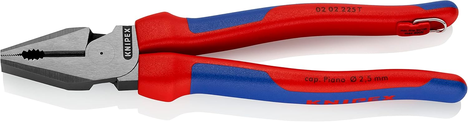 Knipex 02 02 225 T High Leverage Combination Pliers 8,86" with tether attachment point