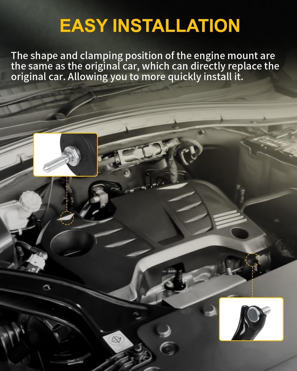 OCPTY 3PCS Engine Motor Mount Transmission Mount Torque Strut Mount Set Compatible for Lexus ES350 2007 2008 2009 2010 2011 2012 V6 3.5L, Automatic Transmission # 123720H090, 123720H100