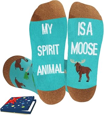 Animal Lover Gifts for Women Men - Bunny Raccoon Moose Hippo Guinea Pig Socks