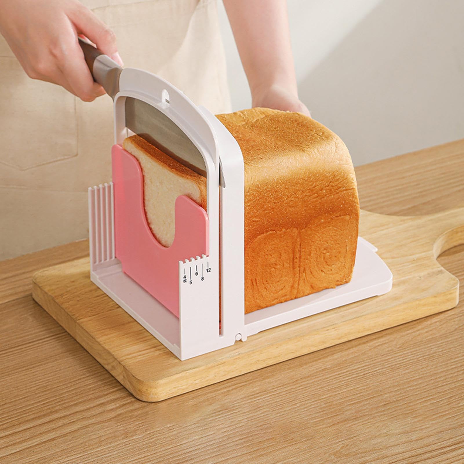 Affetta pane in legno per pane fatto in casa, spessore regolabile con