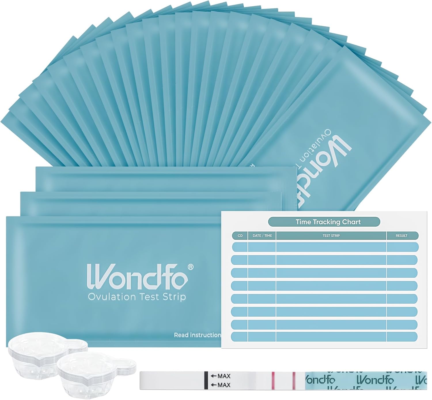 Wondfo Ovulation Tests Strips 25 Pack Ovulation Predictor Kit with