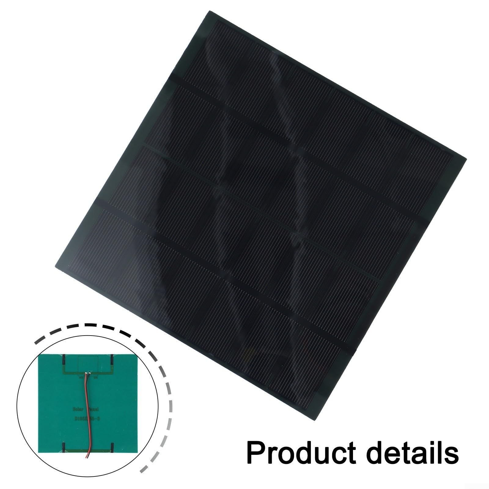 10W 6V Monocrystalline Solar Panel for Outdoor Use — Portable Small Solar Charging Panel with Electronic Wire, Suitable for Low-Power Devices, DIY Solar — view 4
