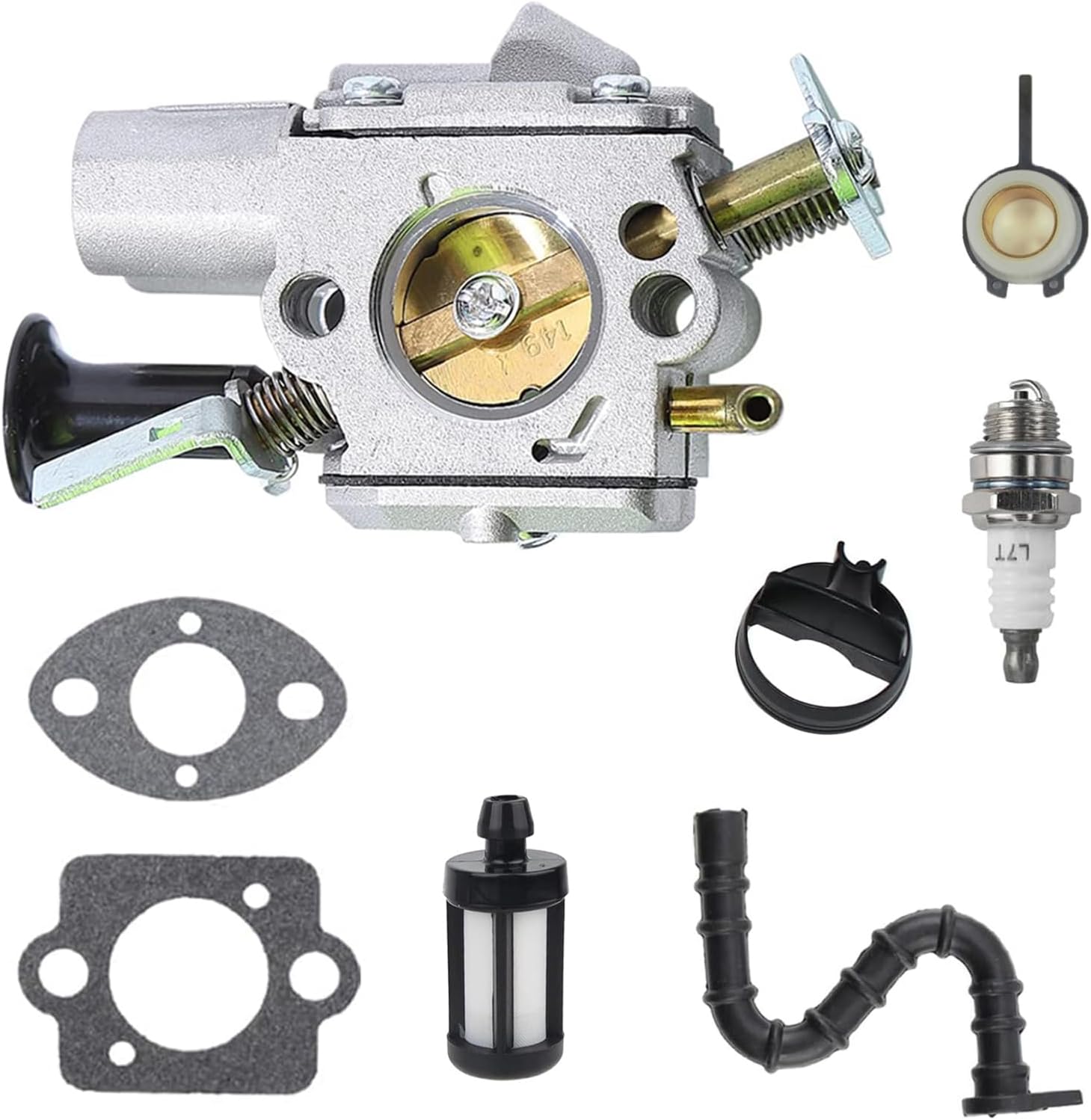 MS261 MS261C Carburetor for Stihl MS271 MS271C MS291 MS291C Chainsaw Replace for Zama C1Q-S211 C1Q-S246 C1Q-S252 w Air Filter Worm Gear